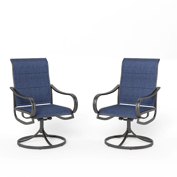 Pierside Woven Swivel Chairs - 2 Pack - Great Blue Furniture