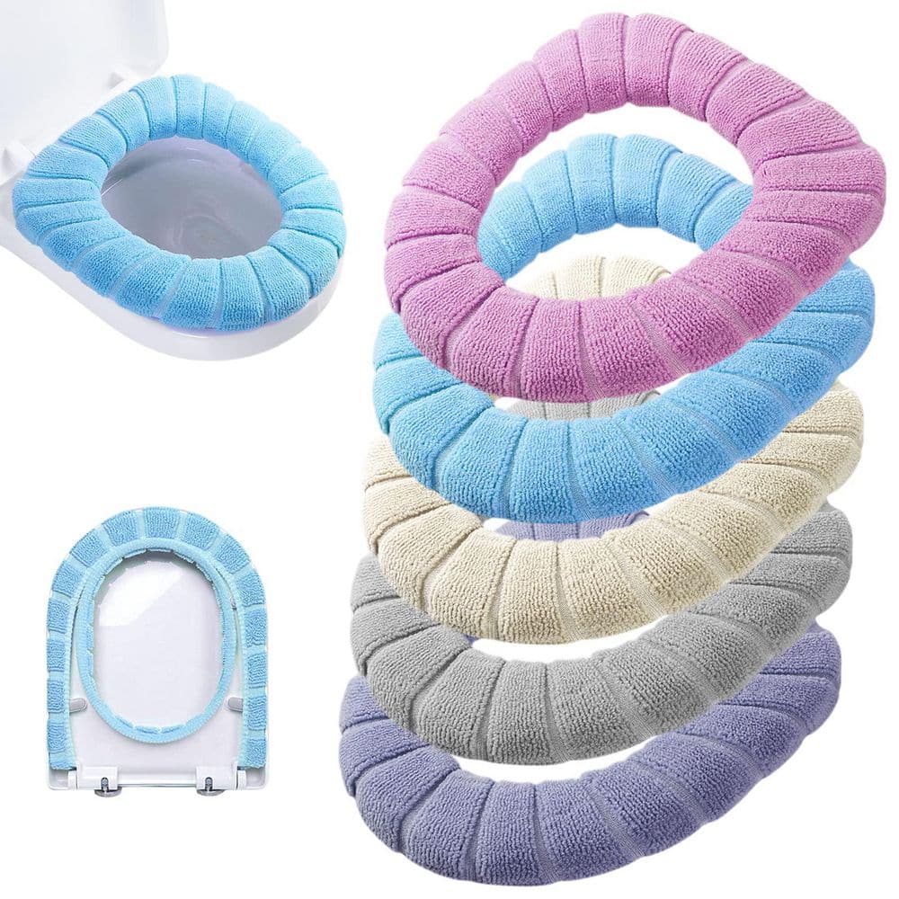 5-Pack Pumpkin Design Round/Rectangular Thicker Soft Warmer Stretchable Washable Toilet Seat in 5 Colors price history on PriceWatchPro