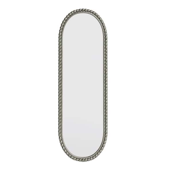 Unbranded Silver 15.75 in W x 47.25 in. H Oval Retro Mirror Wall Hanging Suitable For Living Room,Bedroom, Entrance