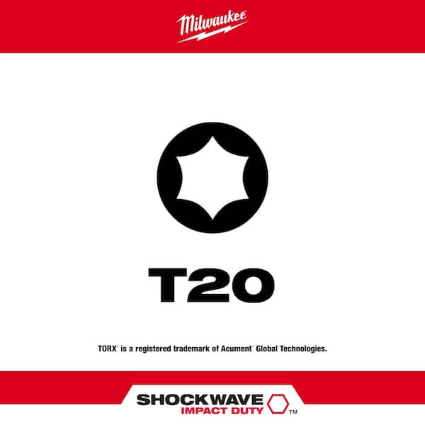 SHOCKWAVE Impact Duty 1 in. T20 Torx Alloy Steel Insert Bit (15-Pack)