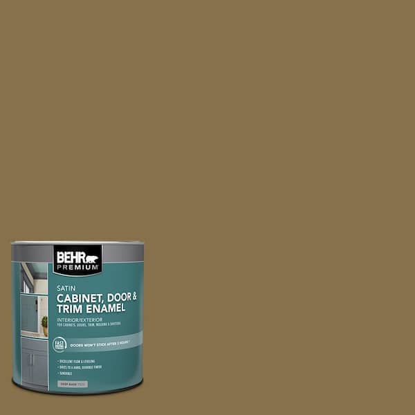 BEHR PREMIUM 1 qt. #S320-7 African Plain Satin Enamel Interior/Exterior Cabinet, Door & Trim Paint