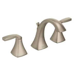 Voss 8 in. Widespread 2-Handle High-Arc Bathroom Faucet Trim Kit in Brushed Nickel (Valve Not Included)