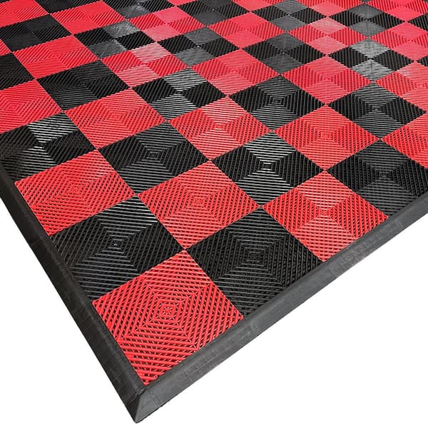 Greatmats TechFloor Solid Tile with Raised Squares Carton of 10