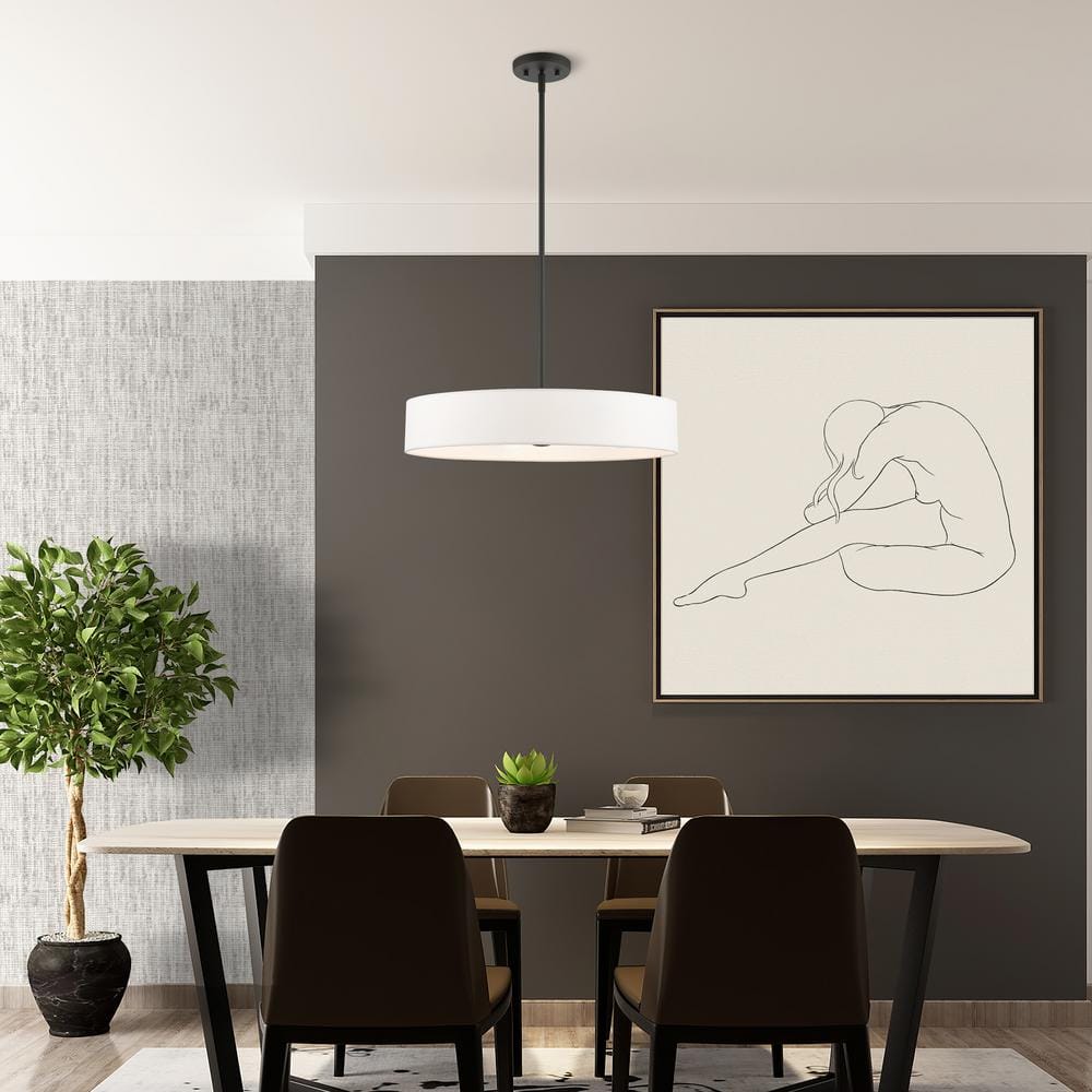 Venlo Elegance 4-Light Indoor/Outdoor Drum Pendant with Crystal Accents