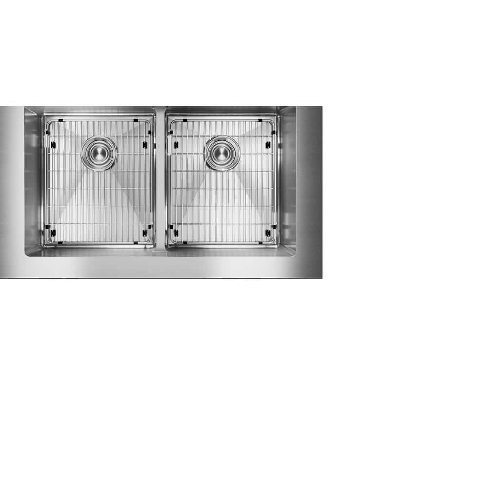 Elkay Crosstown 36" Satin Stainless Steel Double Bowl Farmhouse Sink Kit