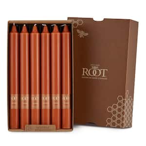 Smooth Arista 9 in. Rust Unscented Taper Candle (Set of 12)