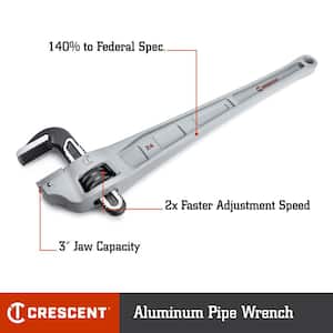 24 in. Aluminum Offset Handle Pipe Wrench