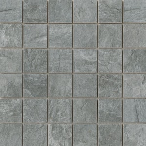 Brava Silver 13.11 in. x 13.11 in. Squares Matte Porcelain Mosaic Tile (1.194 sq. ft./Each)