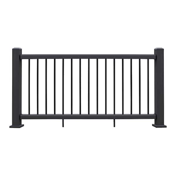 UltraShield 3.7 in. x 3.7 in. x 3.5 ft. Hawaiian Charcoal Composite Hemispheres 3.5 ft. Post Kit