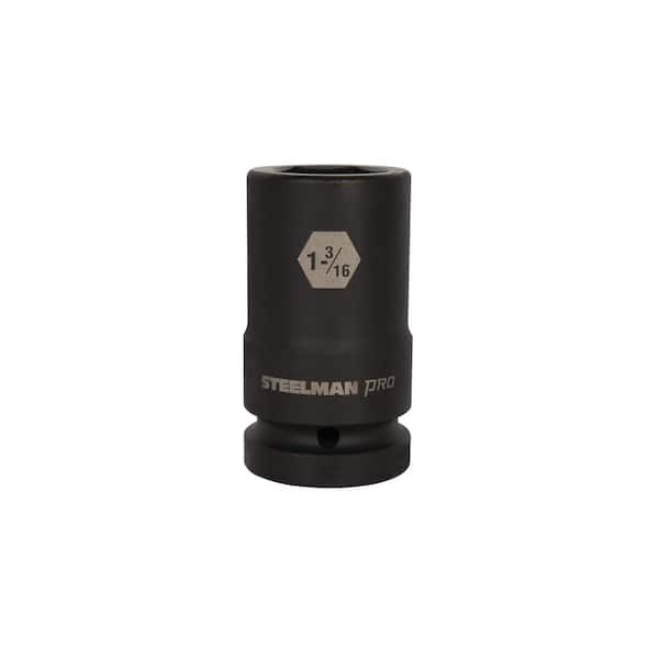 STEELMAN PRO 1 in. x 1-3/16 in. D 6 Point Drive Impact Socket