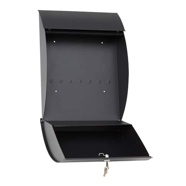Black Contemporary Locking Mailbox Black Contemporary Locking Mailbox