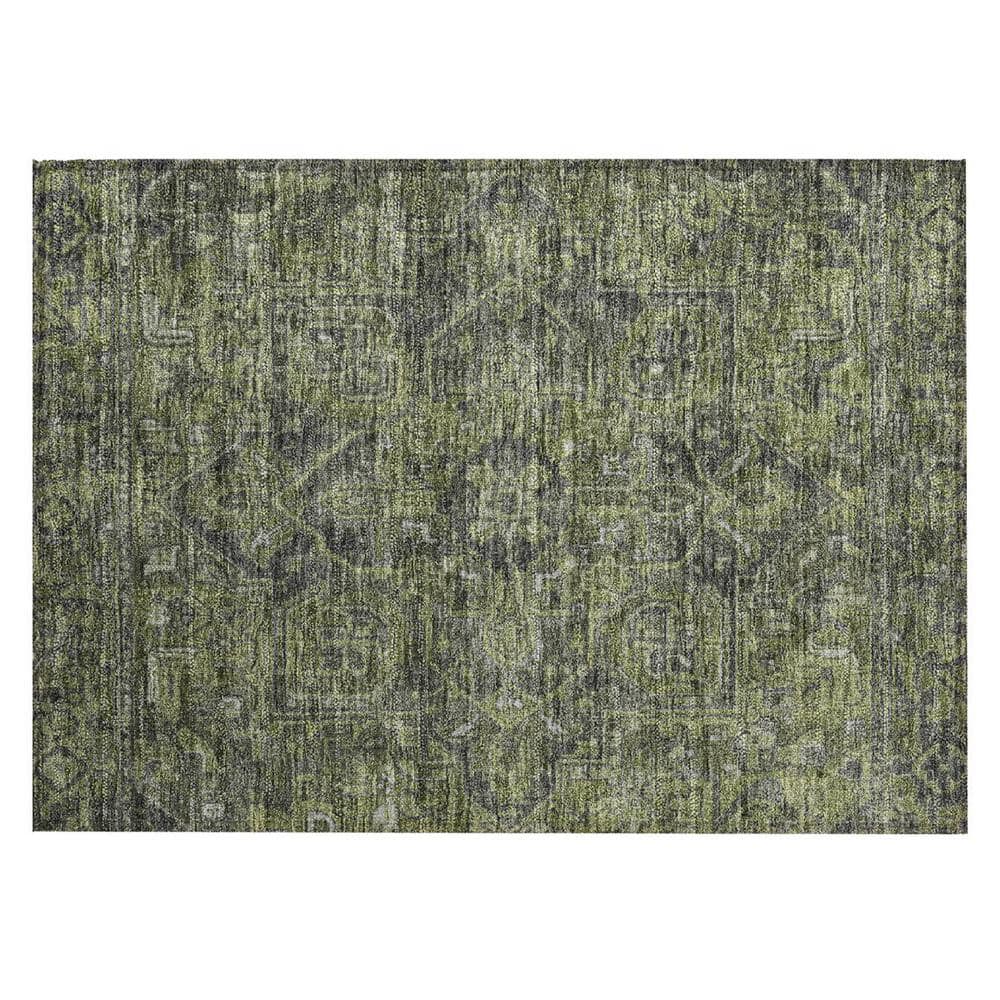 Moss Green and Gray 2 ft. x 3 ft. Woven Oriental Rectangle Indoor/Outdoor Area Rug price history on PriceWatchPro