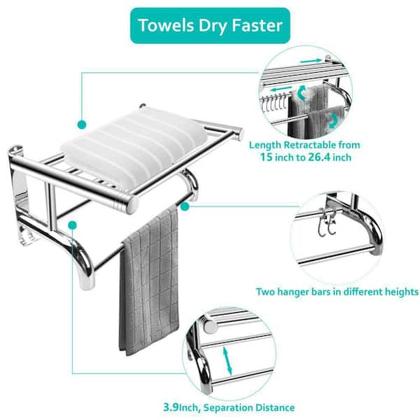 Rotating 180° Swivel Towel Rack, 1-5 Rods – CargoCache