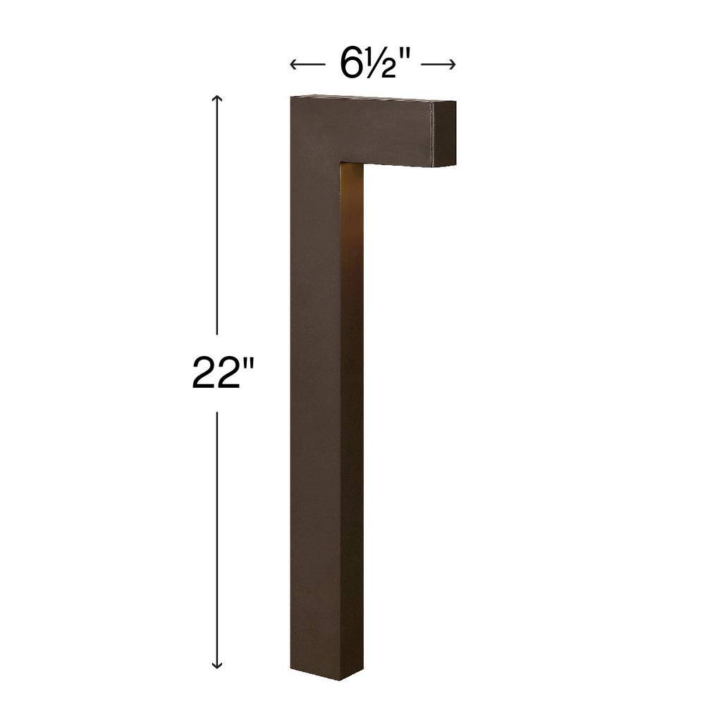 Bronze LED Pathway Light with Etched Glass Lens