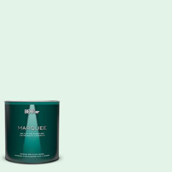 Behr Marquee 1 Qt 480c Light Mint Semi Gloss Enamel Interior Paint Primer 345004 - Mint Color Paint Gloss
