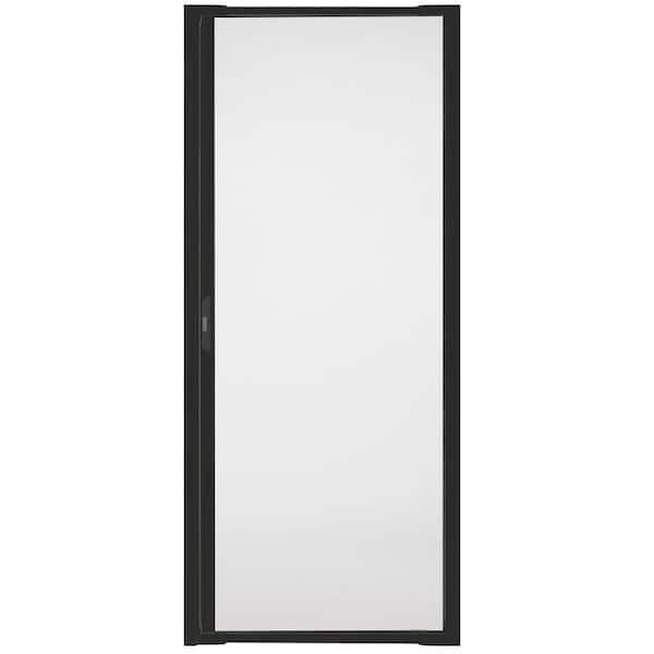 Andersen - 36 in. x 80 in. LuminAire Black for Single Entry Door 32 in.-36 in. Universal Handed Aluminum Retractable Screen Door