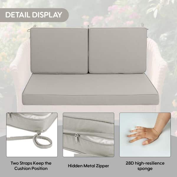 unique choice Outdoor Loveseat Cushion Set 48 x 24 in. Seat