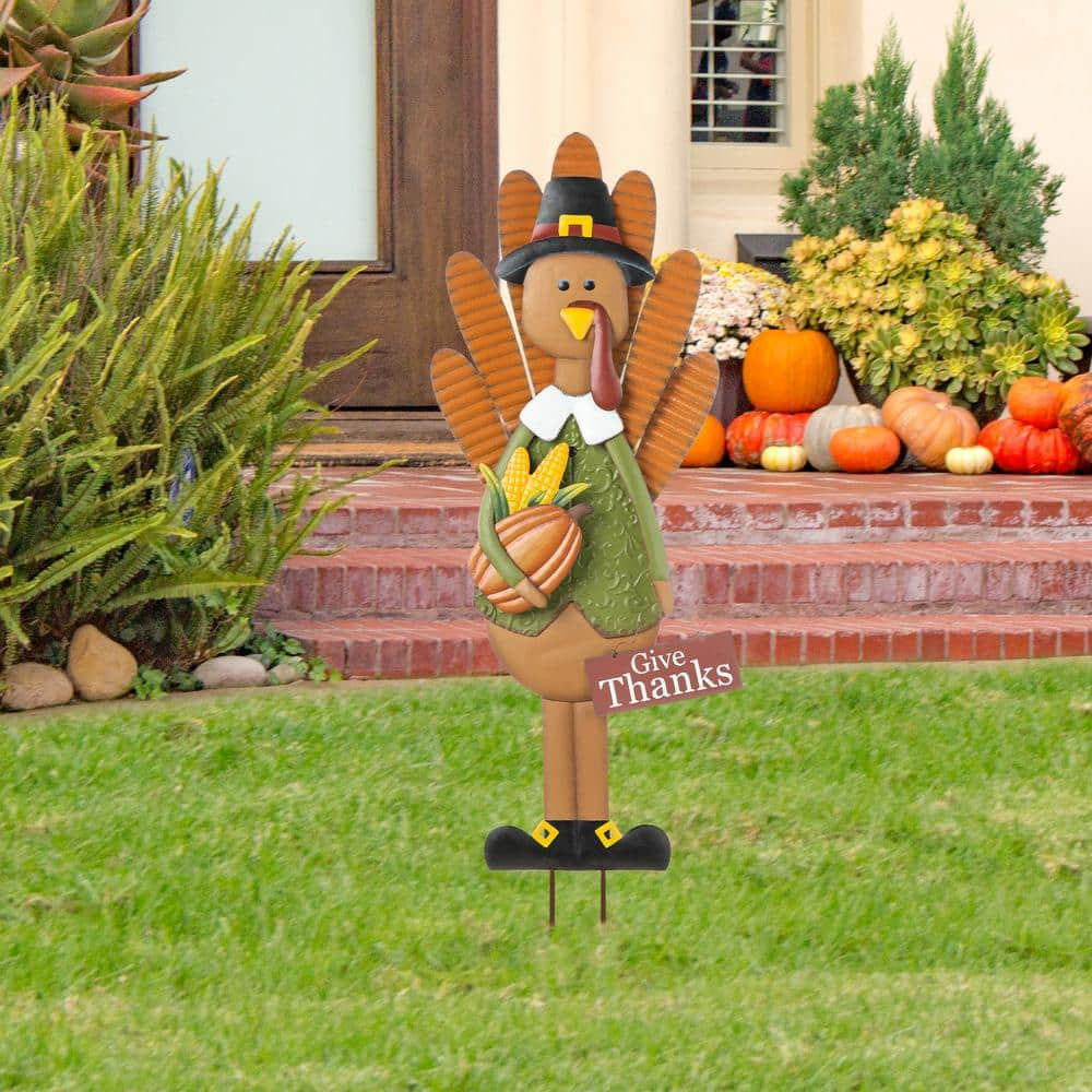 Village Wrought Iron HOS-64 Turkey-Thanksgiving Silhouette Decoration