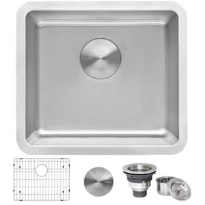 Modena 16 Gauge Stainless Steel 18 in. Undermount Bar Sink