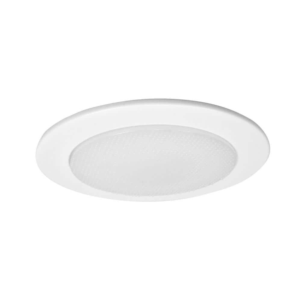 5'' White Satin Glass Recessed Shower Trim Kit
