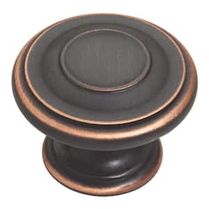 Harmon 1-3/8 in. (35 mm) Classic Bronze with Copper Highlights Round Cabinet Knob