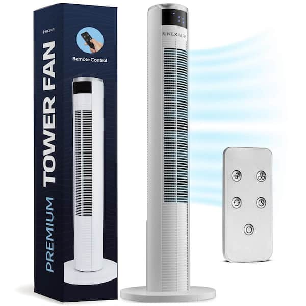 NEXAIR NEXAIR 36 in Oscillating Tower Fan 3 Speed Portable Floor Fan,Remote Control,Quiet, 7.5 Hr Auto Off Timer, Modern Design