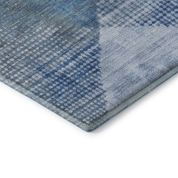 Mayfield Premium Machine Washable Abstract AMF1065 Blue 8 ft. x 10 ft. Area Rug