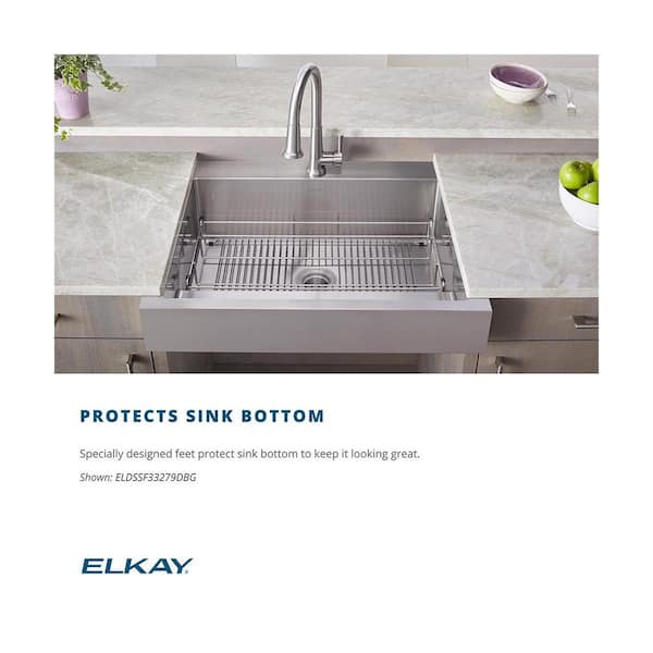 Elkay Crosstown 15.5 in. x 13 in. Bottom Grid for Kitchen Sink in Stainless Steel CTXBG1316 The Home Depot