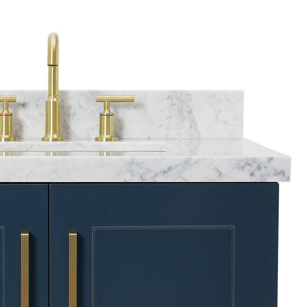 Midnight Blue 43" Single Basin Vanity with Marble Top
