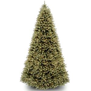 9 ft. Feel Real Downswept Douglas Fir Hinged Tree with 1200 Clear Lights