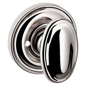 Privacy 5057 Lifetime Polished Nickel Bed/Bath Door Knob with 5048 Rose