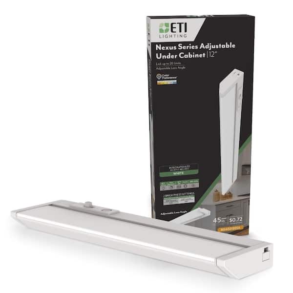 NEXUS 12 in. Plug-in Adjustable Lens White Integrated LED Linkable Under Cabinet Light 400lm Selectable CCT Dimmable