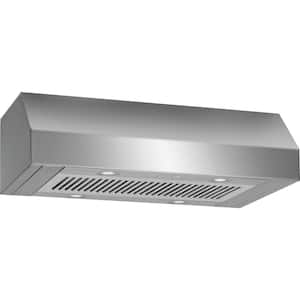 Professional 36 in. Ducted Under Cabinet Range Hood in Stainless Steel with LED Lights and Dishwasher Safe Filters
