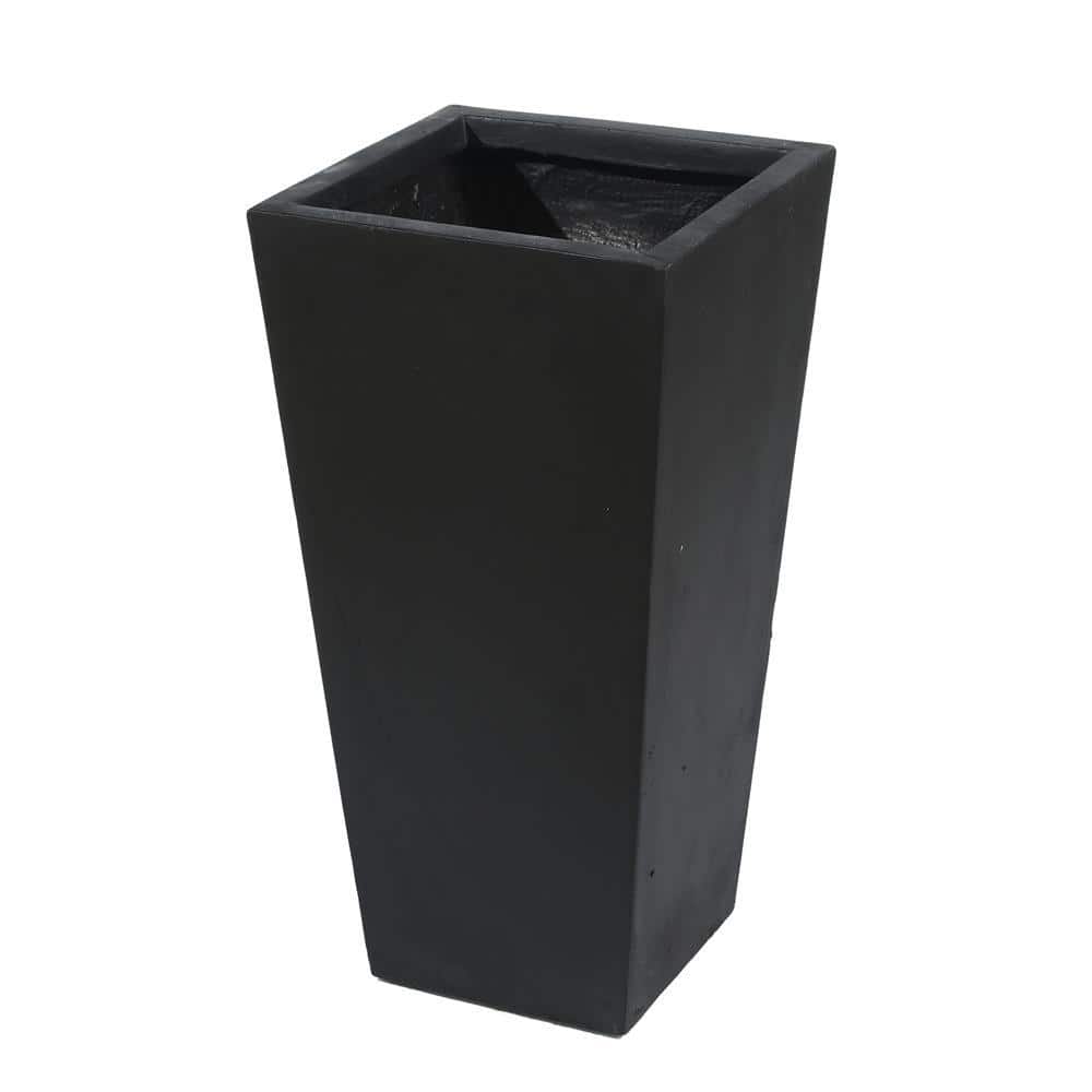 Black Tall Tapered Magnesium Oxide Planter