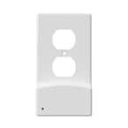 Classic Decor 1 Gang Duplex Plastic Wall Plate with nightlight and USB Outlets - White