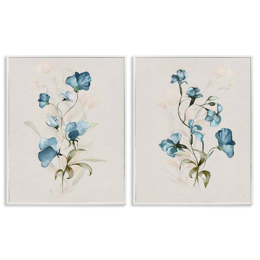 Blue Botanical Herbs by Susan Jill 2 Piece White Framed Nature Giclee Art Print 30 in. x 24 in. price history on PriceWatchPro