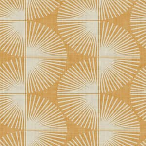 Fluted Geo Turmeric Peel and Stick Wallpaper