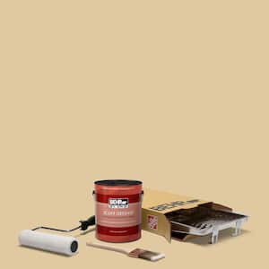 1 gal. #PPU7-19 Crepe Ultra Extra Durable Flat Interior Paint and 5-Piece Wooster Set All-in-One Project Kit