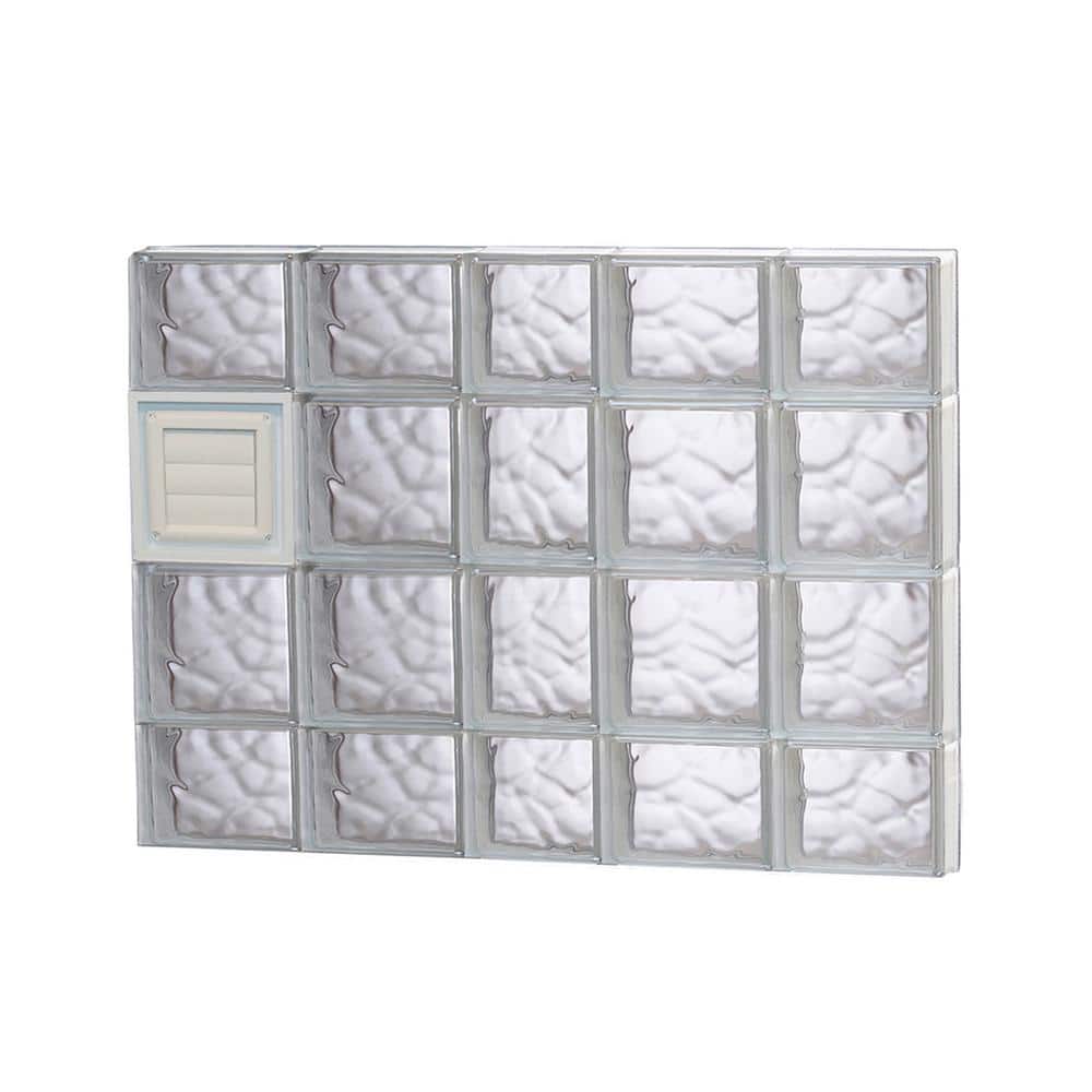 36.75 in. x 27 in. x 3.125 in. Frameless Wave Pattern Glass Block Window with Dryer Vent price history on PriceWatchPro