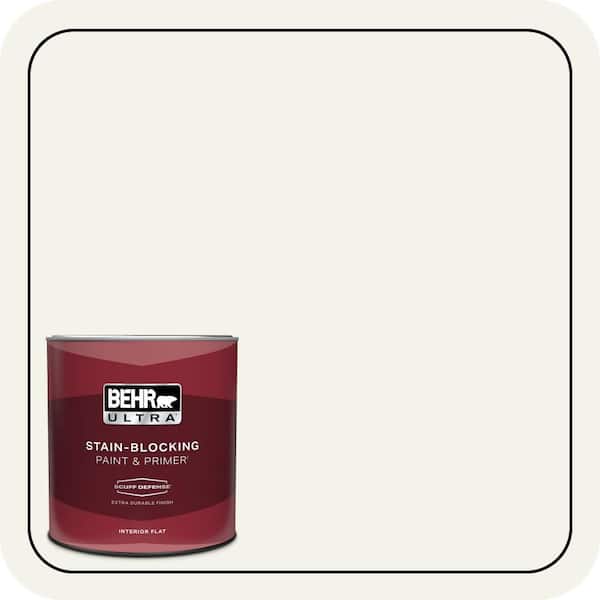 BEHR ULTRA 1 qt. Home Decorators Collection #HDC-MD-08 Whisper White Extra Durable Flat Interior Paint & Primer