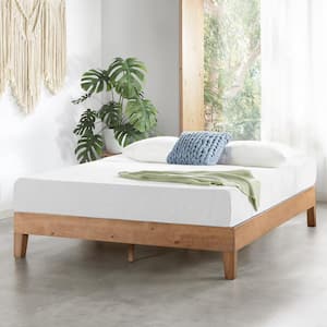 Naturalista Grand 12 in. Natural Pine King Solid Wood Platform Bed with Wooden Slats
