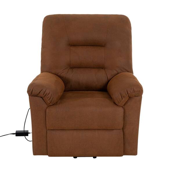 WELLFOR Power Lift Recliner Chair for Elderly Camel Polyester