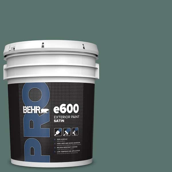 BEHR PRO 5 gal. #HDC-WR16-04 Noble Fir Satin Exterior Paint