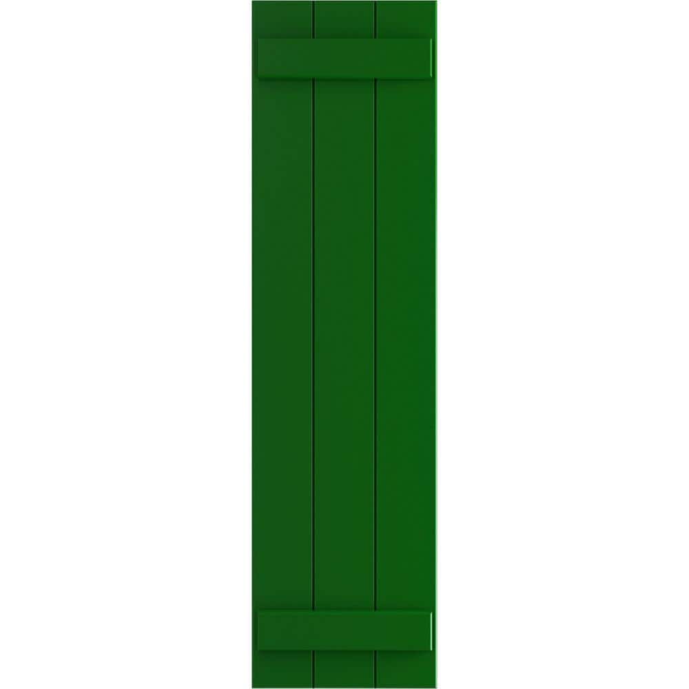 True Fit 16-1/8 in. x 34 in. PVC 3 Board Joined Board and Batten Shutters, Pair in Viridian Green price history on PriceWatchPro