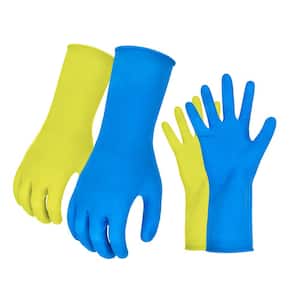 Reusable Latex Kitchen and Bath Gloves (2-Pair)