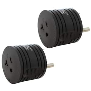 RV 30A TT-30P Plug to 5-20R 15/20A Household Outlet Travel Adapter