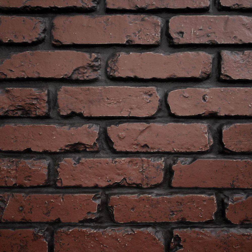 "EverStone Aged Brick Faux Brick Panel, 46 7/8""W x 27""H x 1 1/4""D, Heath Color" price history on PriceWatchPro