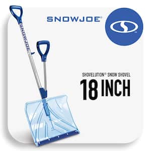 Shovelution 18 in. Strain-Reducing Polycarbonate Snow Shovel with Spring-Assist Handle