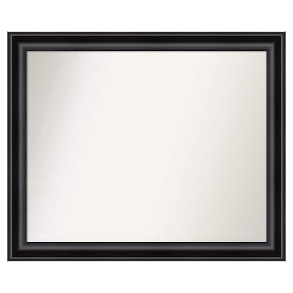 Grand Black 45.75 in. W x 37.75 in. H Custom Non-Beveled Recycled Polystyrene Framed Bathroom Vanity Wall Mirror