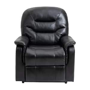 Black Ergonomic Faux Leather Power Lift Elderly Recliner Chair with 8-Point Massage